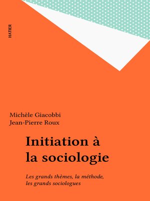 cover image of Initiation à la sociologie
